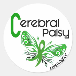 Cerebral Palsy BUTTERFLY 3 Classic Round Sticker