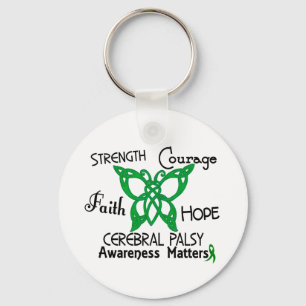 Cerebral palsy Celtic Butterfly 3 Key Ring