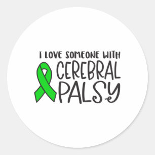 Cerebral Palsy, cerebral palsy awareness Classic Round Sticker