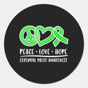 Cerebral Palsy, cerebral palsy awareness Classic Round Sticker