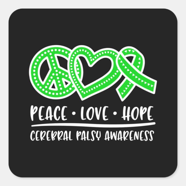Cerebral Palsy, cerebral palsy awareness Square Sticker (Front)