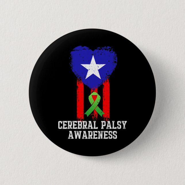 Cerebral Palsy Cp Awareness Hardwork Us Warrior Su 6 Cm Round Badge (Front)