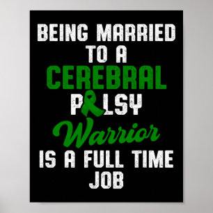 Cerebral Palsy Cp Awareness Job Warrior Survivor Poster