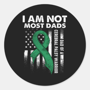 Cerebral Palsy Cp Awareness Most Dads Warrior Surv Classic Round Sticker