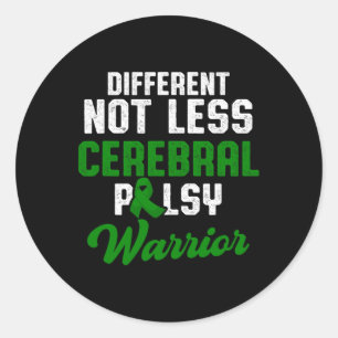Cerebral Palsy Cp Awareness Proud Warrior Survivor Classic Round Sticker