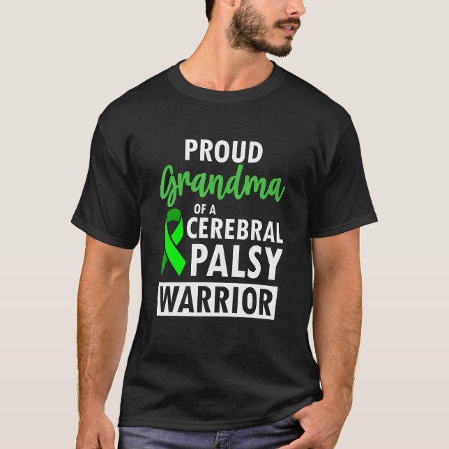 Cerebral Palsy CP Awareness Proud Warrior Survivor T-Shirt (Front)