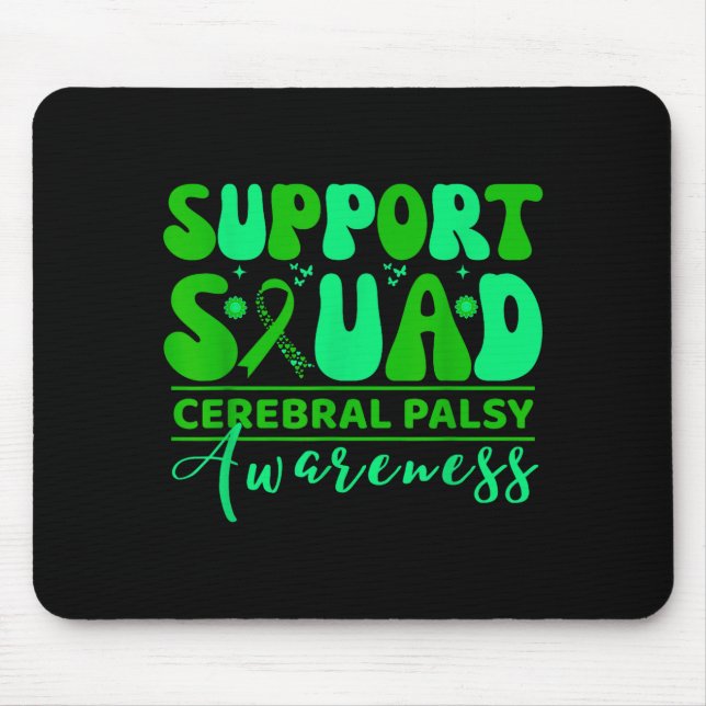 Cerebral palsy cp awareness smile face support mouse mat (Front)