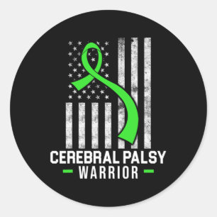 Cerebral Palsy Cp Awareness Warrior Survivor 2 Classic Round Sticker
