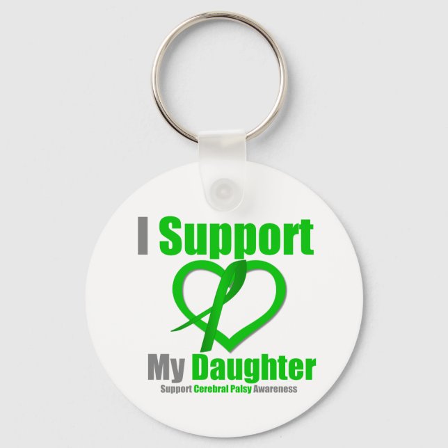 Cerebral Palsy I Support My Daughter Key Ring (Front)