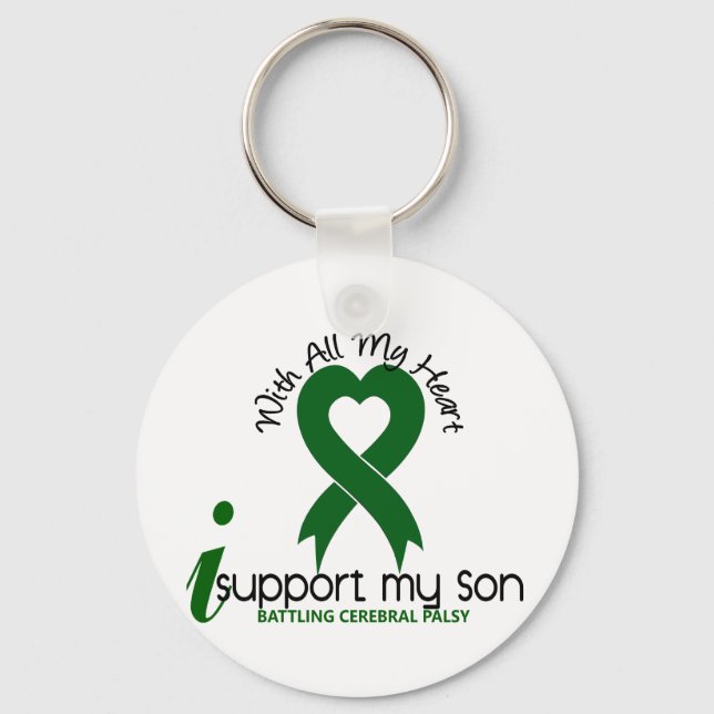 Cerebral Palsy I Support My Son Key Ring (Front)