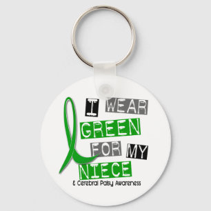 Cerebral Palsy I Wear Green For My Niece 37 Key Ring