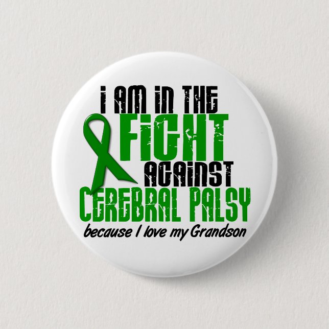 Cerebral Palsy In The Fight For My Grandson 1 6 Cm Round Badge (Front)