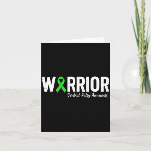 Cerebral palsy warrior cp green ribbon awareness card