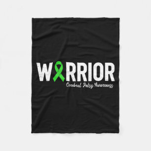 Cerebral palsy warrior cp green ribbon awareness  fleece blanket