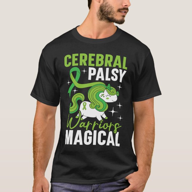 Cerebral Palsy Warriors Are Magical Unicorn  CP T-Shirt (Front)