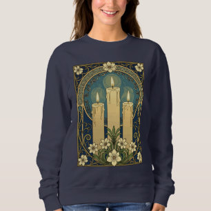 Ceremonial Candles of Nowruz Enlightenment and Joy Sweatshirt