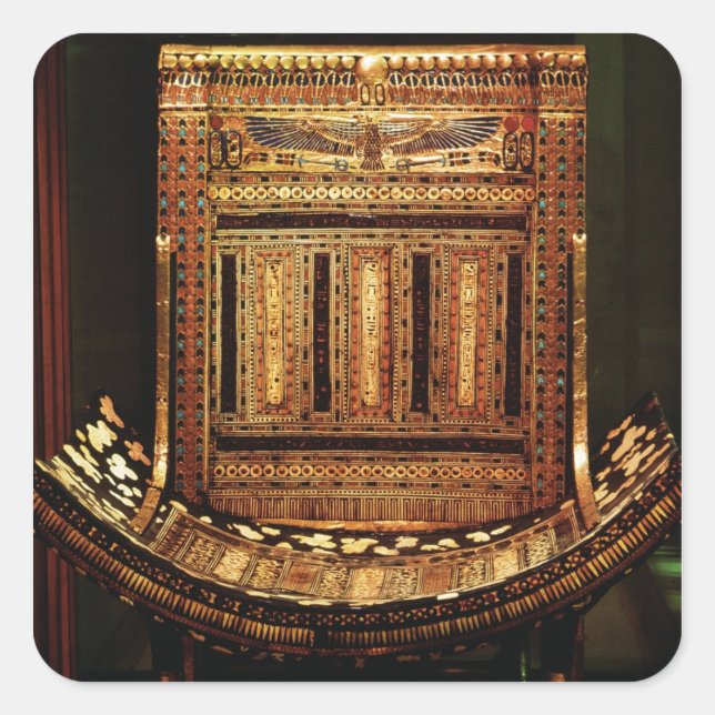 Ceremonial Chair of Tutankhamun Square Sticker (Front)