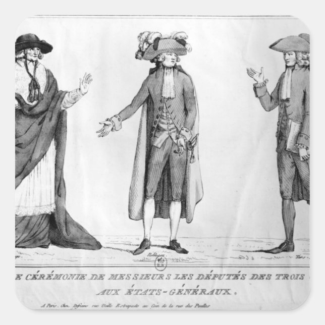 Ceremonial Costumes of the Deputies Square Sticker (Front)