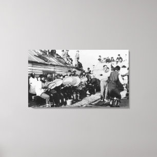 Ceremonial Eskimo Dance in Nome, Alaska Canvas Print