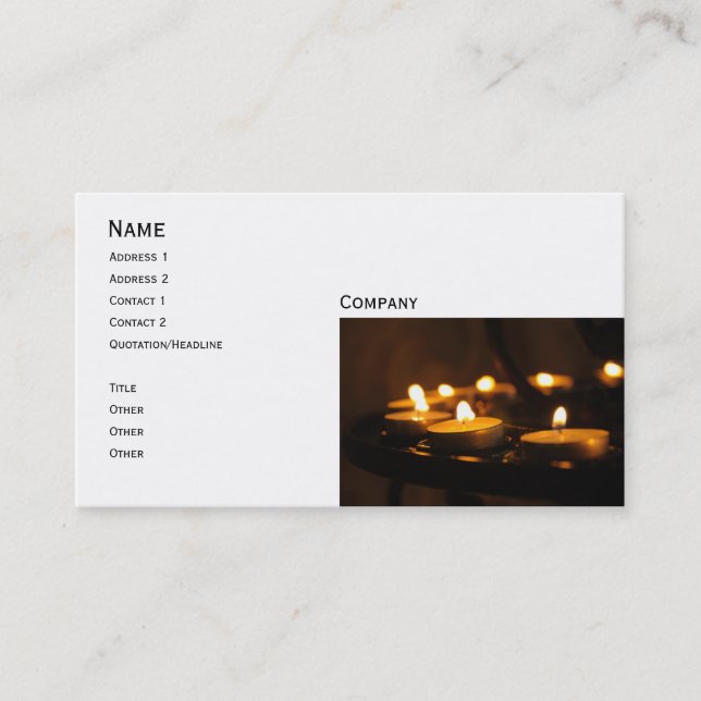 Ceremonial services business card (Front)