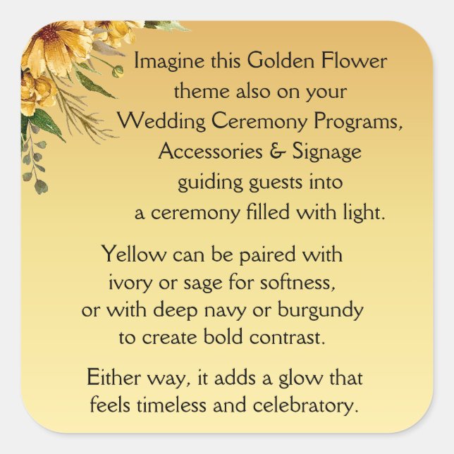 Ceremony Square Sticker (Front)