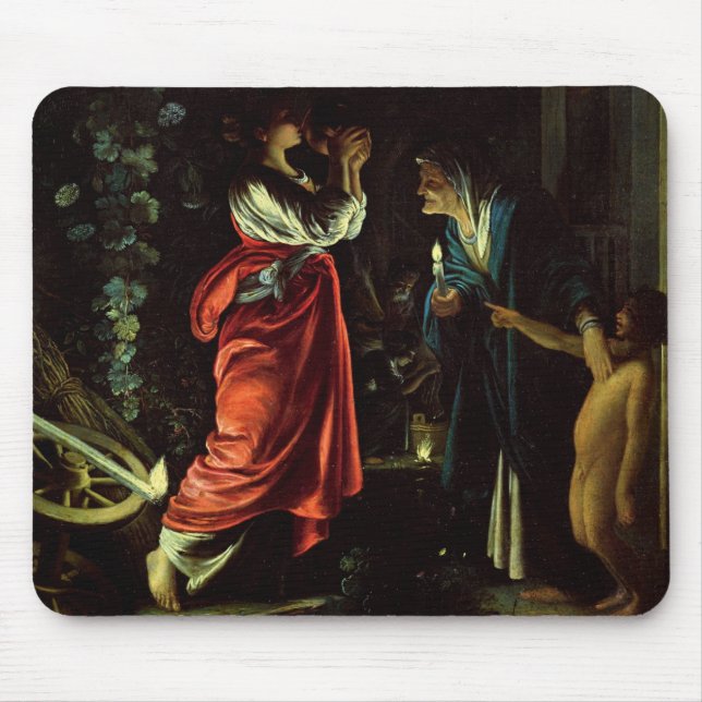 Ceres and Stellio (oil on copper) Mouse Mat (Front)