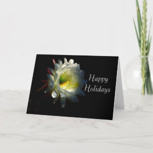 Cereus Cactus flower Happy holidays Holiday Card