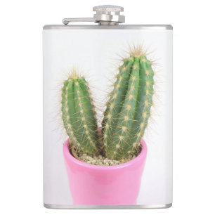 Cereus cactus hip flask