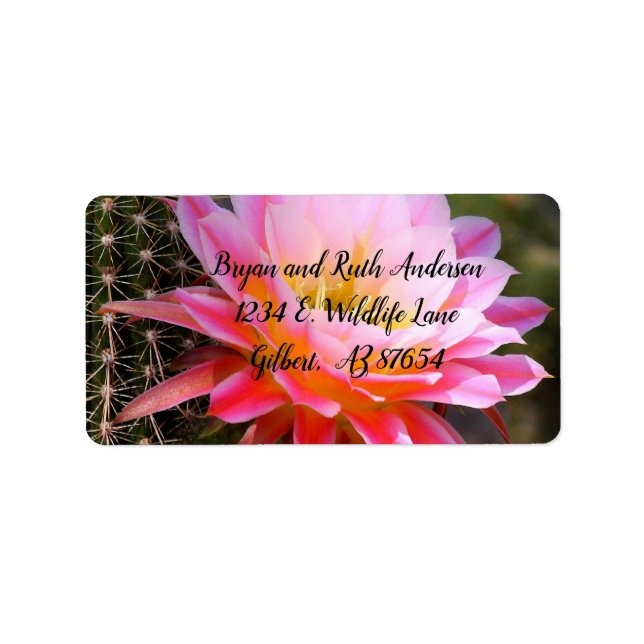 Cereus in Pink Cactus Bloom Label (Front)