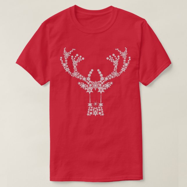 Cerf Gazelle Merry Christmas Happy New Year T-Shirt (Design Front)