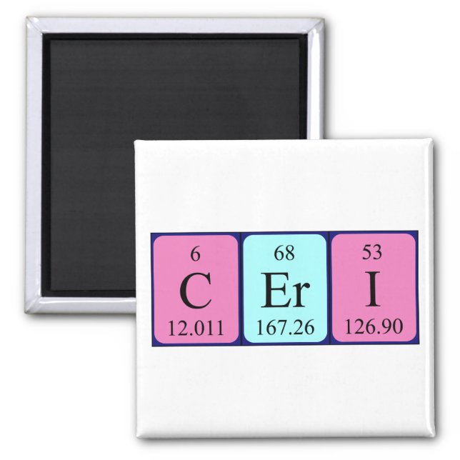 Ceri periodic table name magnet (Front)