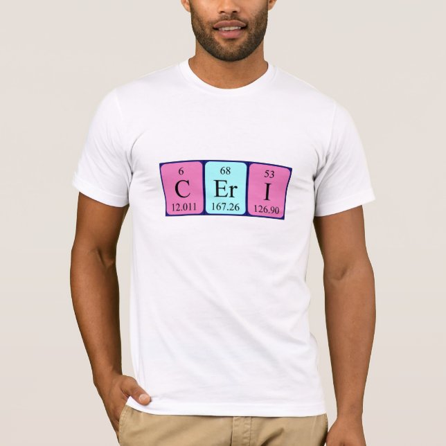 Ceri periodic table name shirt (Front)