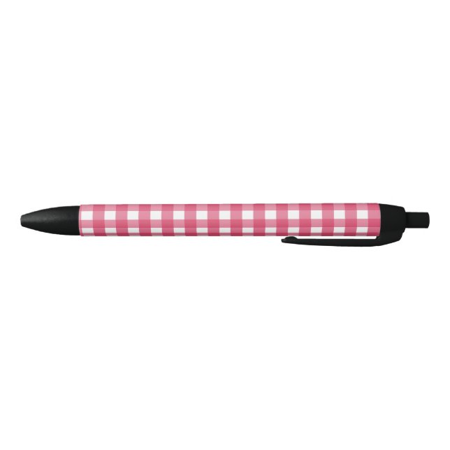 Cerise gingham black ink pen (Bottom)