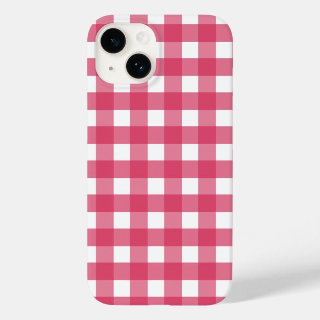 Cerise gingham Case-Mate iPhone case (Back)
