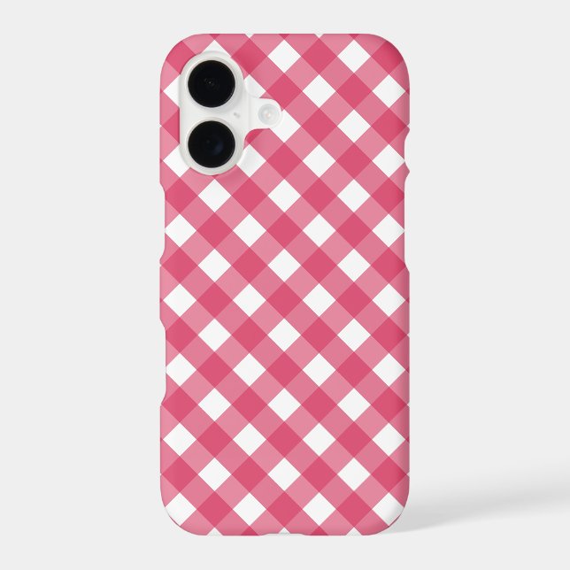 Cerise gingham Case-Mate iPhone case (Back)
