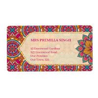 Cerise mandala rangoli ethnic pattern vibrant