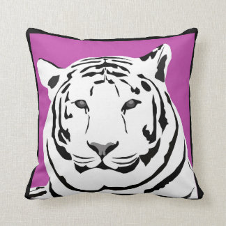 Cerise Pink Tiger Throw Cushion