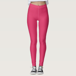 Cerise Red Solid Colour Leggings