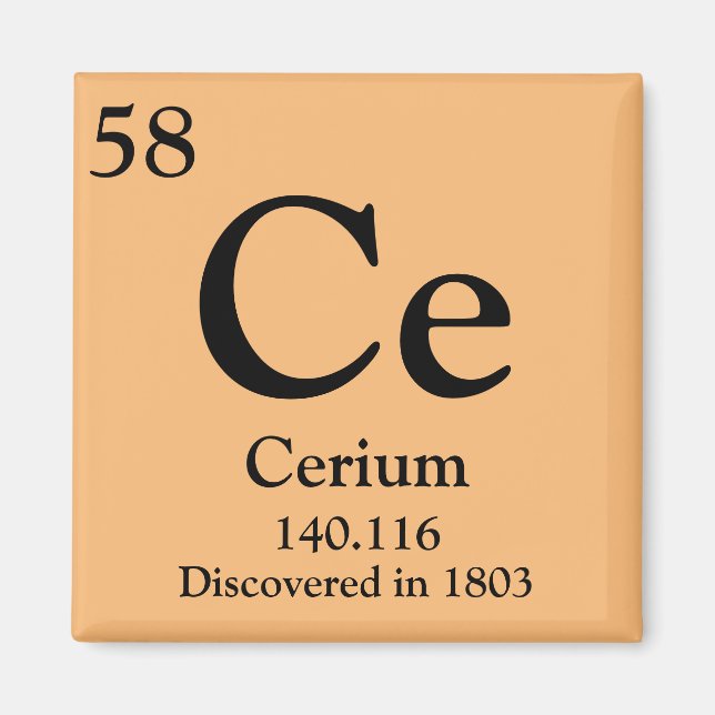 Cerium Periodic Table Magnet (Front)