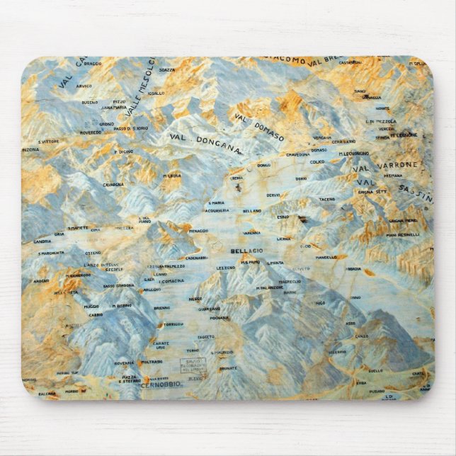 Cernobbio Map Mouse Mat (Front)