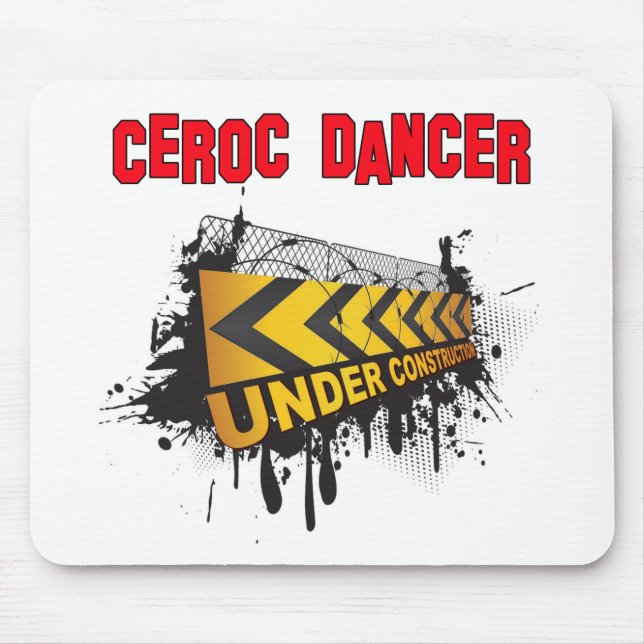 Ceroc dancer under construction mouse mat (Front)