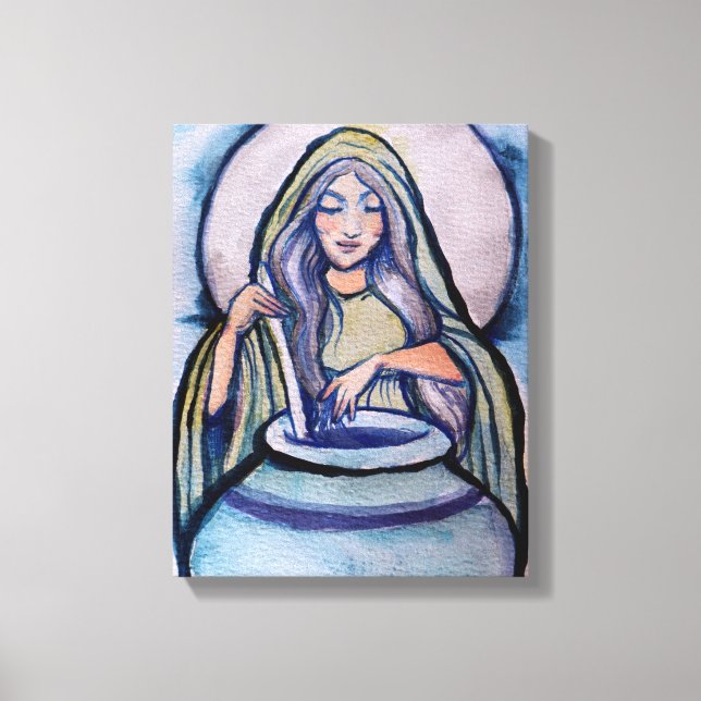 Cerridwen Crone Witch                              Canvas Print (Front)