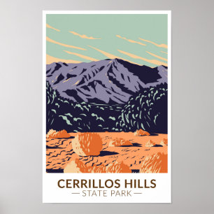 Cerrillos Hills State Park New Mexico Vintage Poster