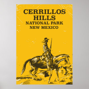 Cerrillos Hills state park usa travel poster