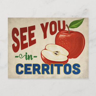 Cerritos California Apple - Vintage Travel Postcard