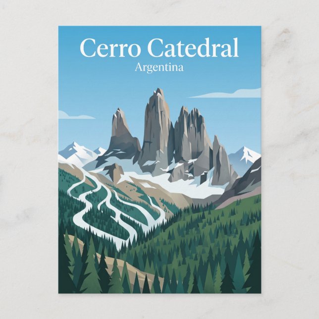 Cerro Catedral Argentina Postcard (Front)
