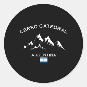 Cerro Catedral Argentina Ski Resort Andes Mountain Classic Round Sticker