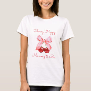 Cerry & Coquette Pink Bow Mummy to-be Pregnancy T-Shirt