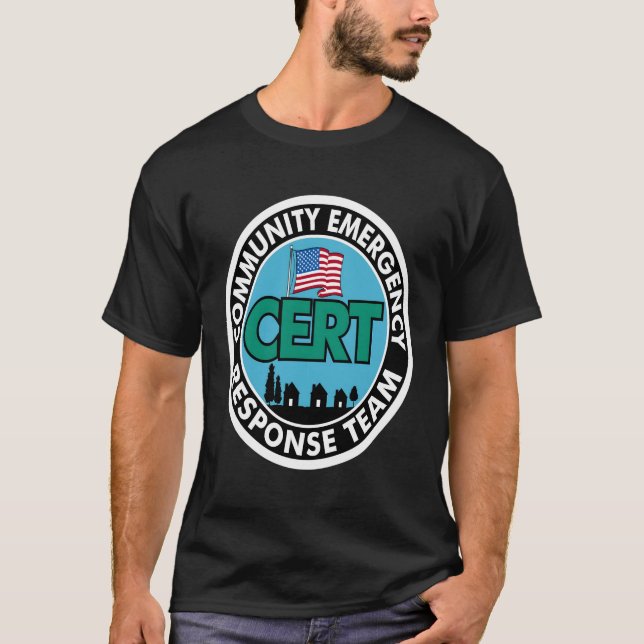 Cert Response Team White Back Print T-Shirt (Front)