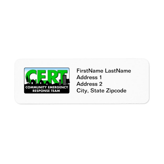 CERT Return Address Label (Front)